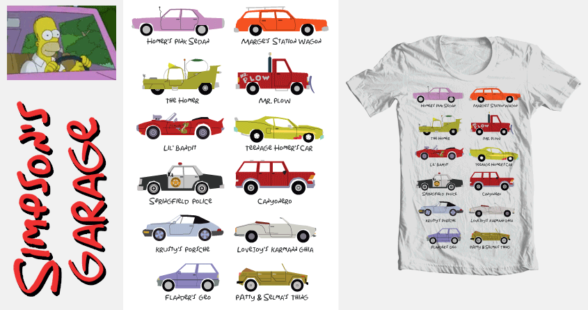 Simpsons Cars (Threadless) 1/3